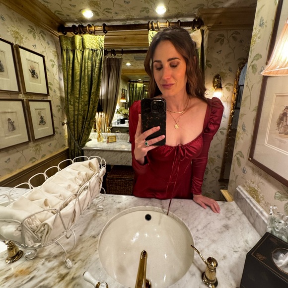 House of CB M Burgundy Midi Dress - Picture 6 of 6